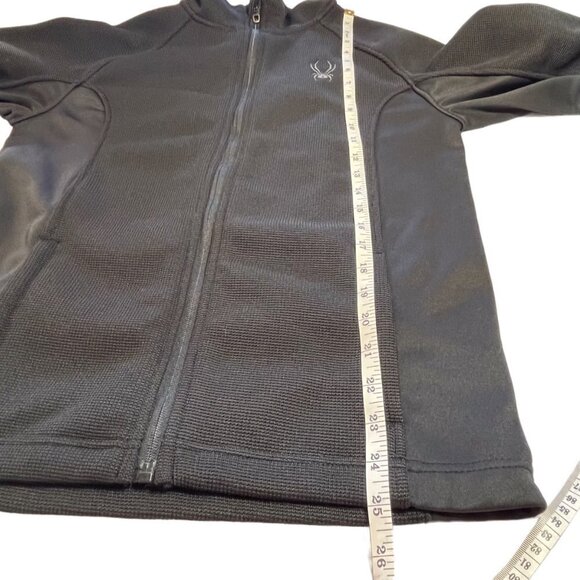 Spyder Stellar Men's Full Zip Sweater Black Size SMALL Textured Fabric - Picture 12 of 14